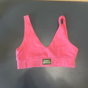 Daily Drills Vibrant Pink Sports Bra